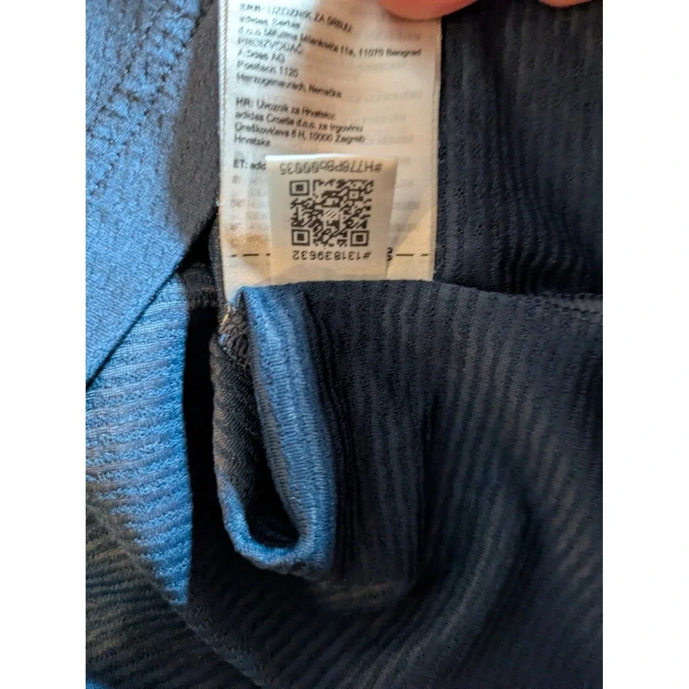 Adidas Shirt Mens Medium Windsor Blue Heat.RDY Tech Golf Polo Performance